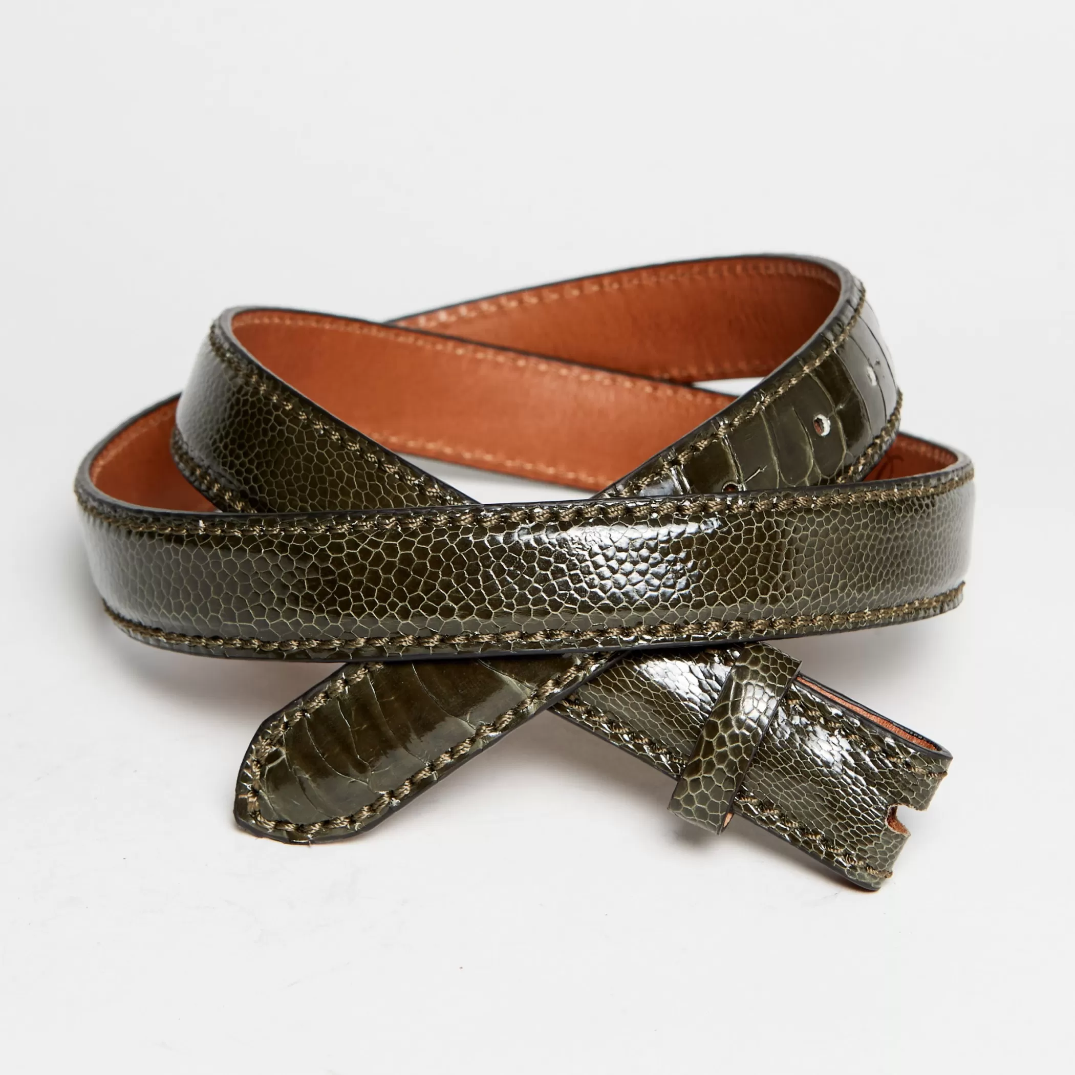 Reptile's House Belts>Annalise-Ostrich Belt