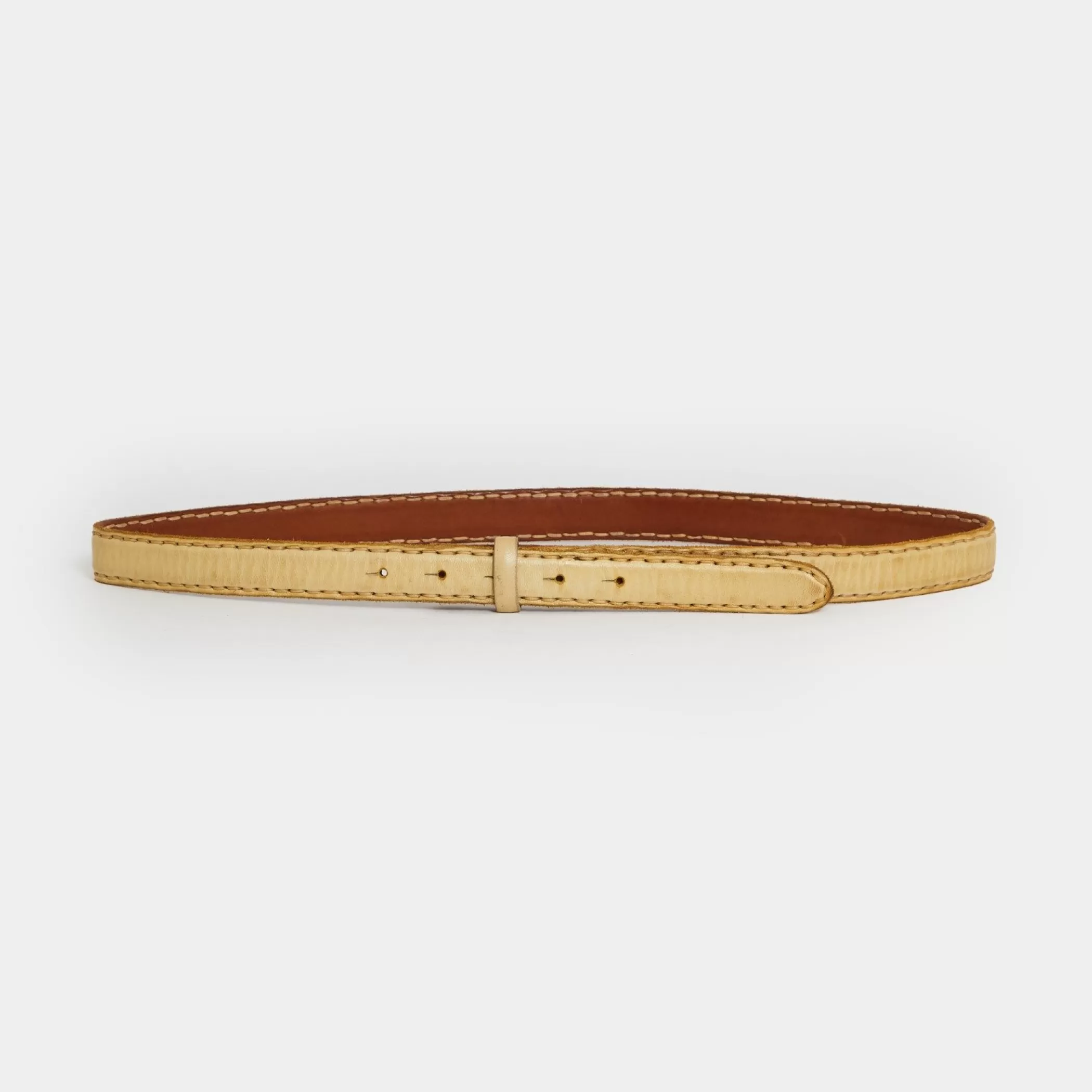 Reptile's House Belts>Antibes-Leather Belt Yellow