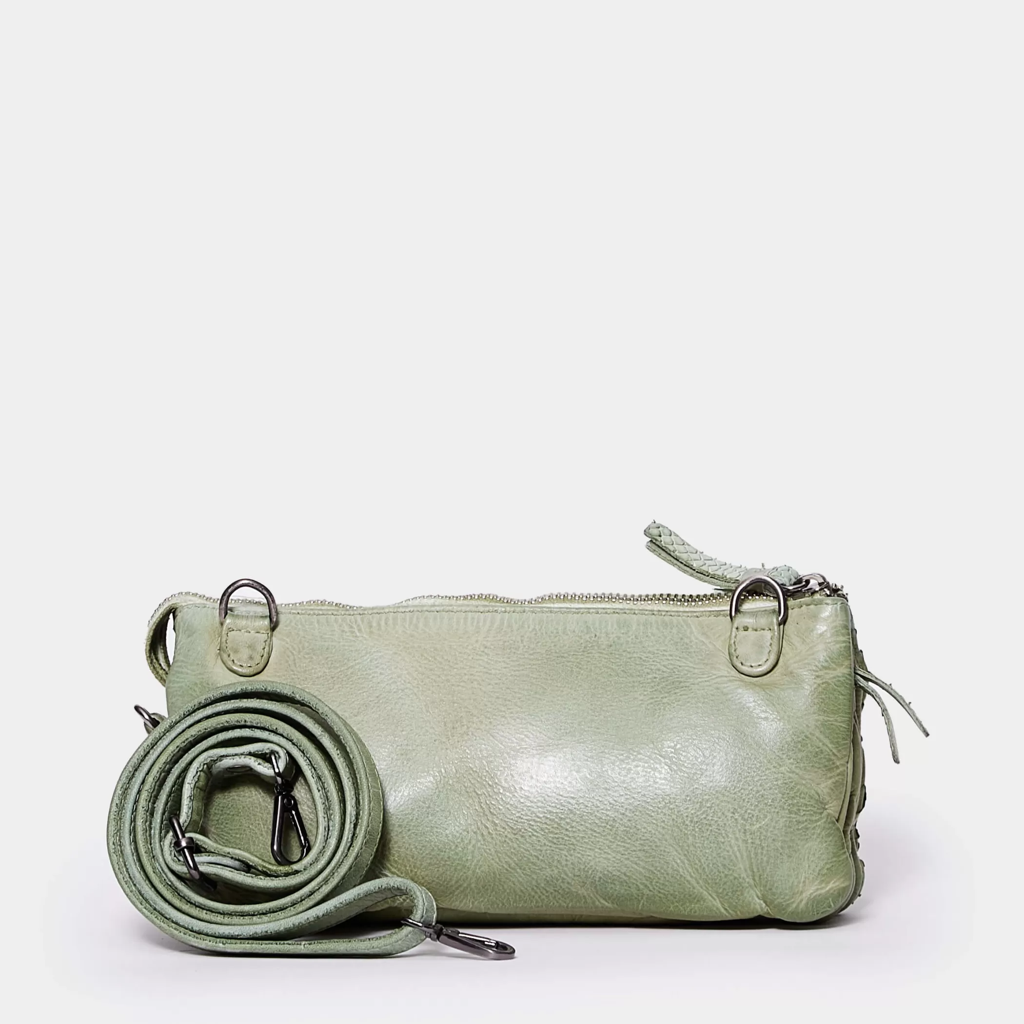 Reptile's House Bags>Astrid-Clutch Green