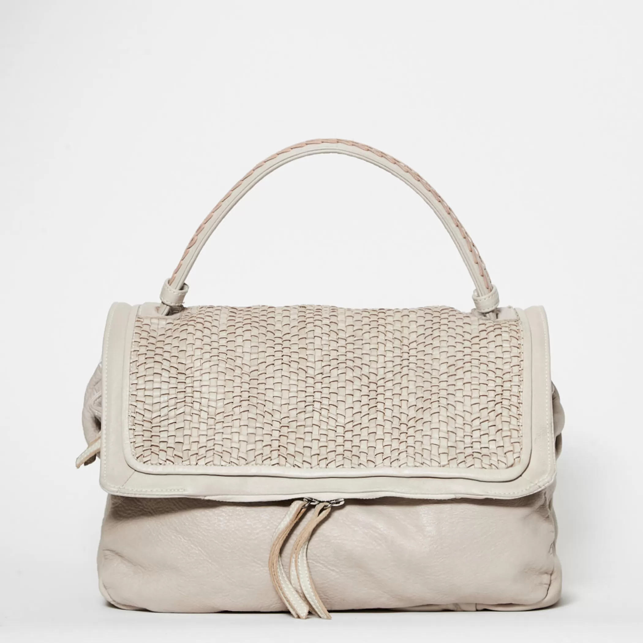 Reptile's House Bags>Basket-Cream Handbag