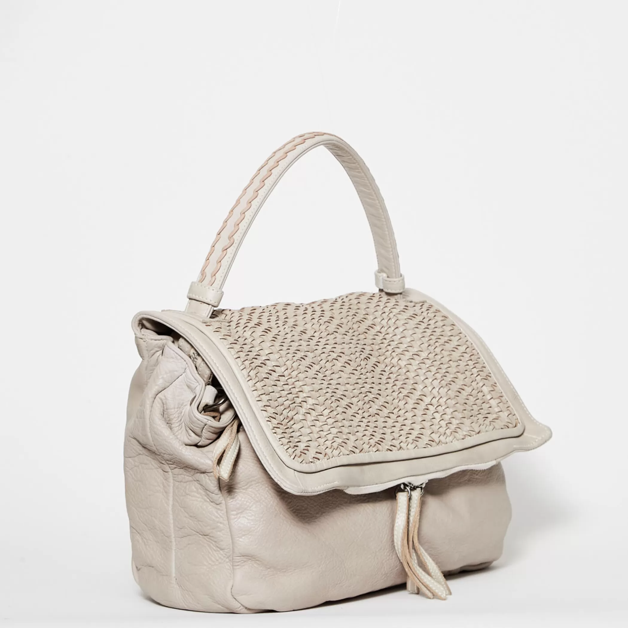 Reptile's House Bags>Basket-Cream Handbag