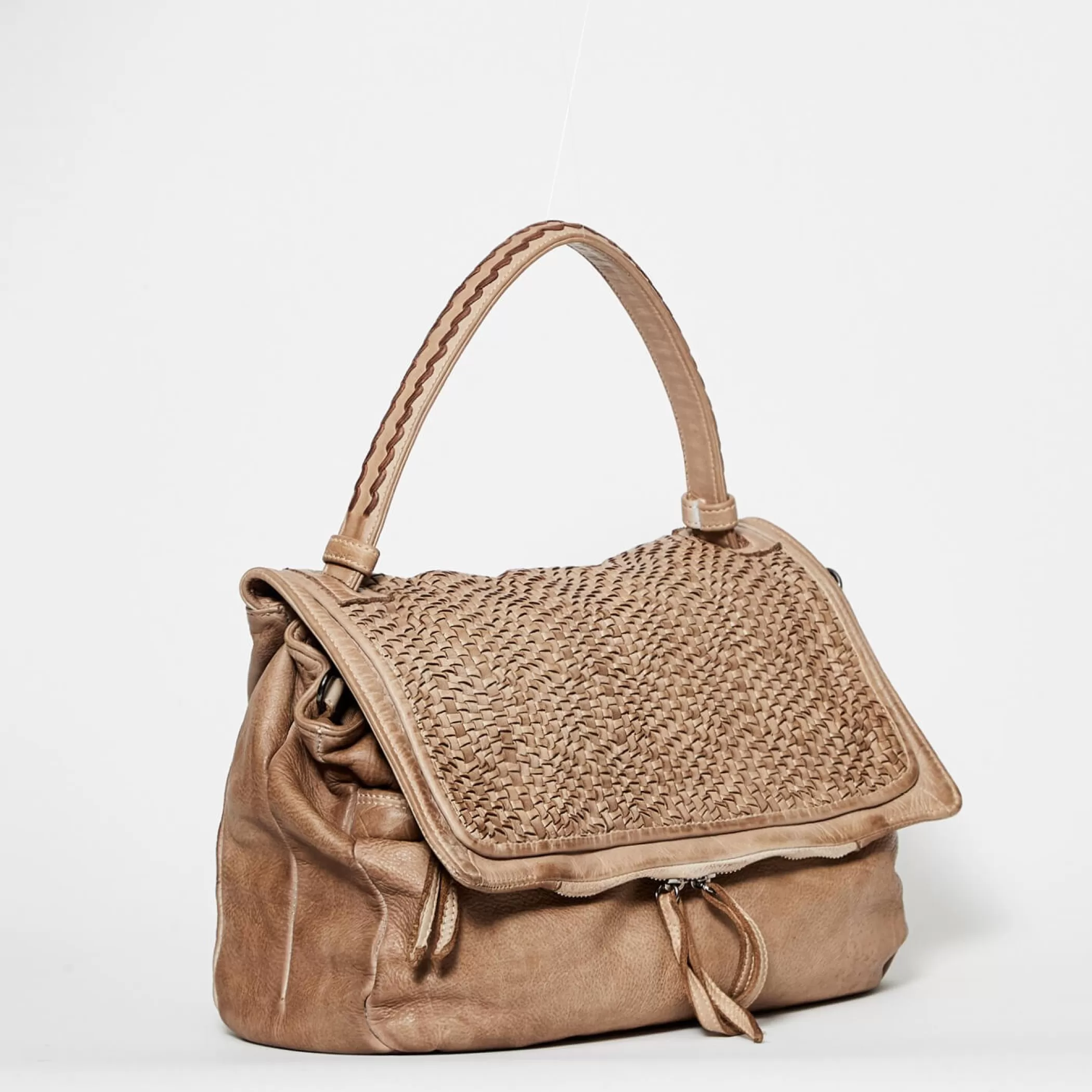 Reptile's House Bags>Basket-Walnut Handbag