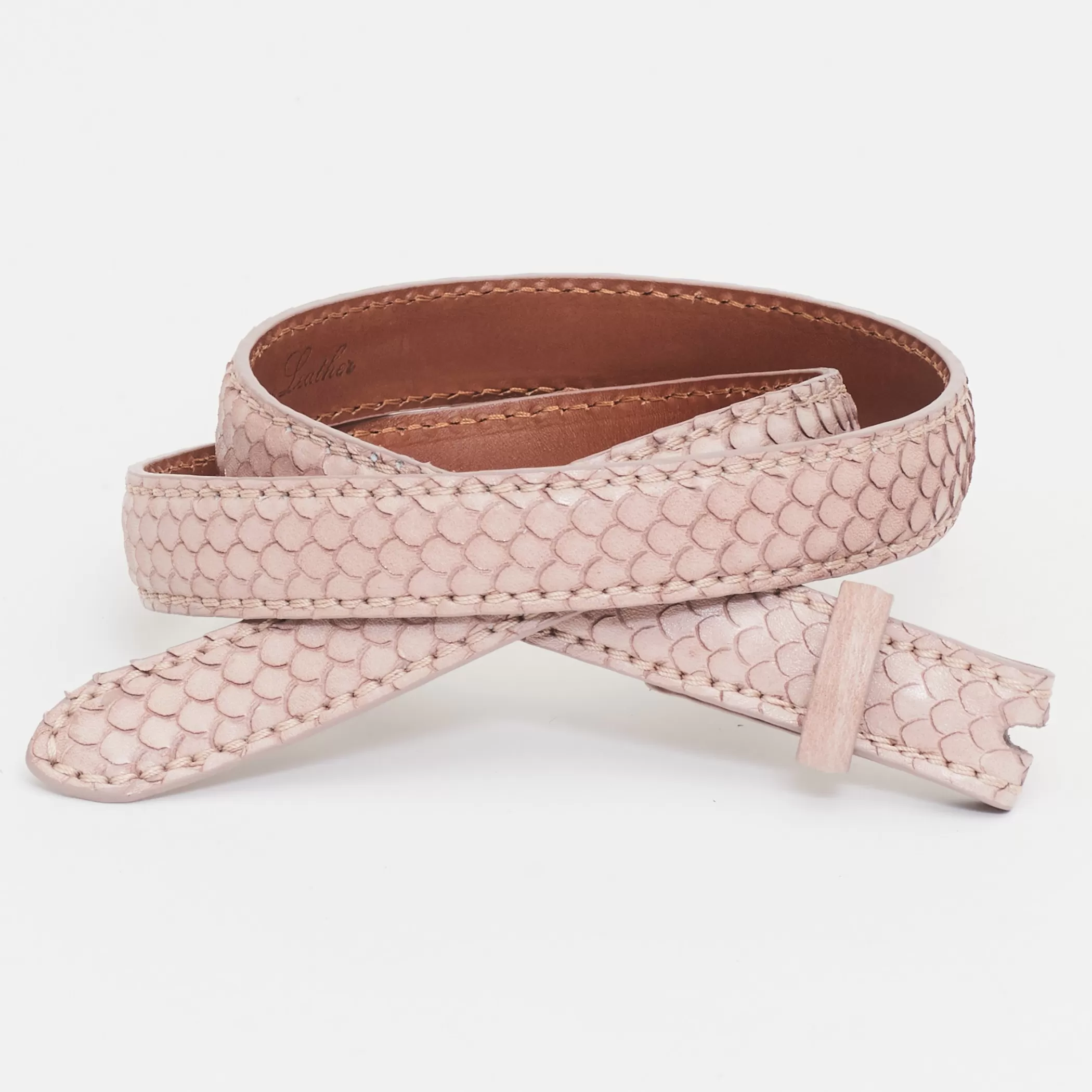 Reptile's House Belts>Granada-Leather Belt Rosa