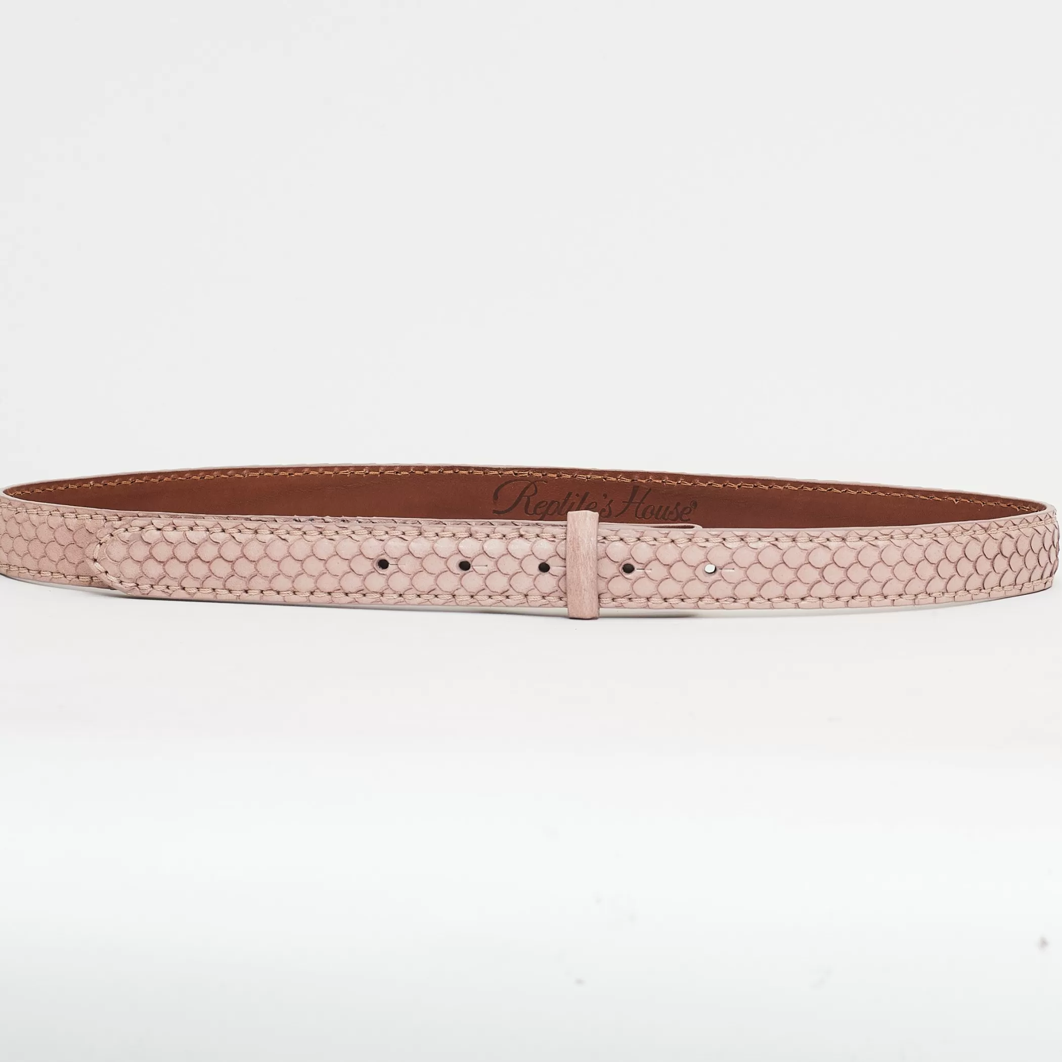 Reptile's House Belts>Granada-Leather Belt Rosa