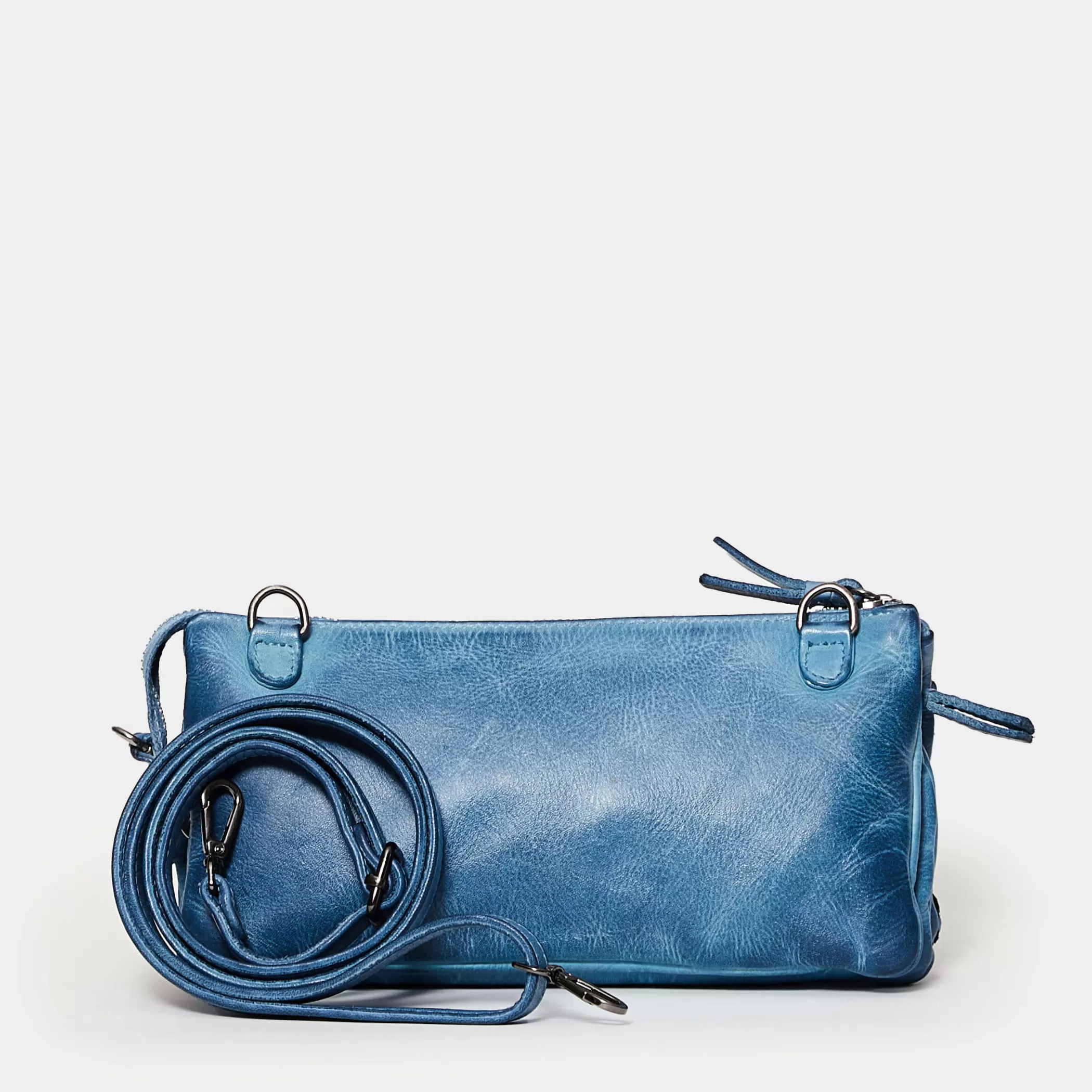 Reptile's House Bags>Groove-Turquoise Clutch
