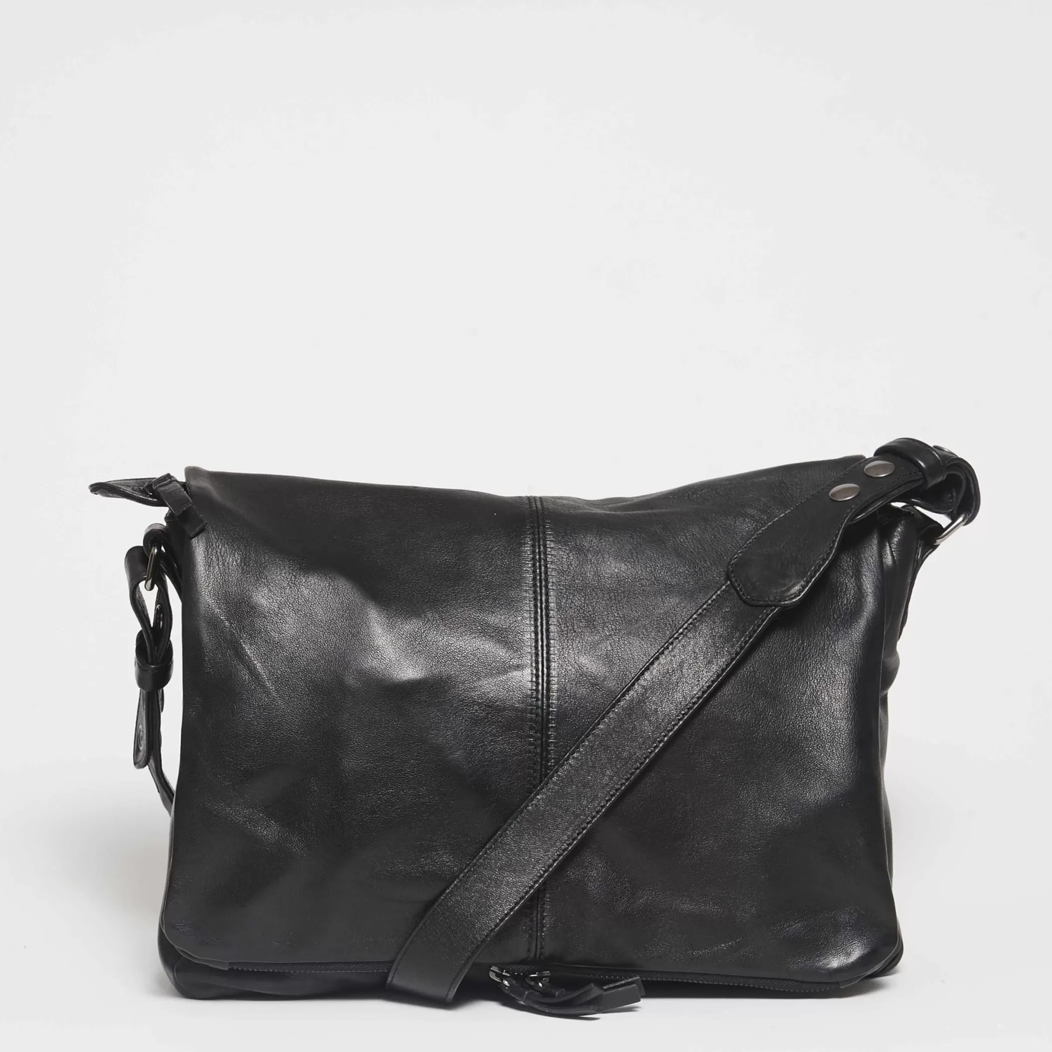 Reptile's House Bags>Houston Shoulder Bag-Black