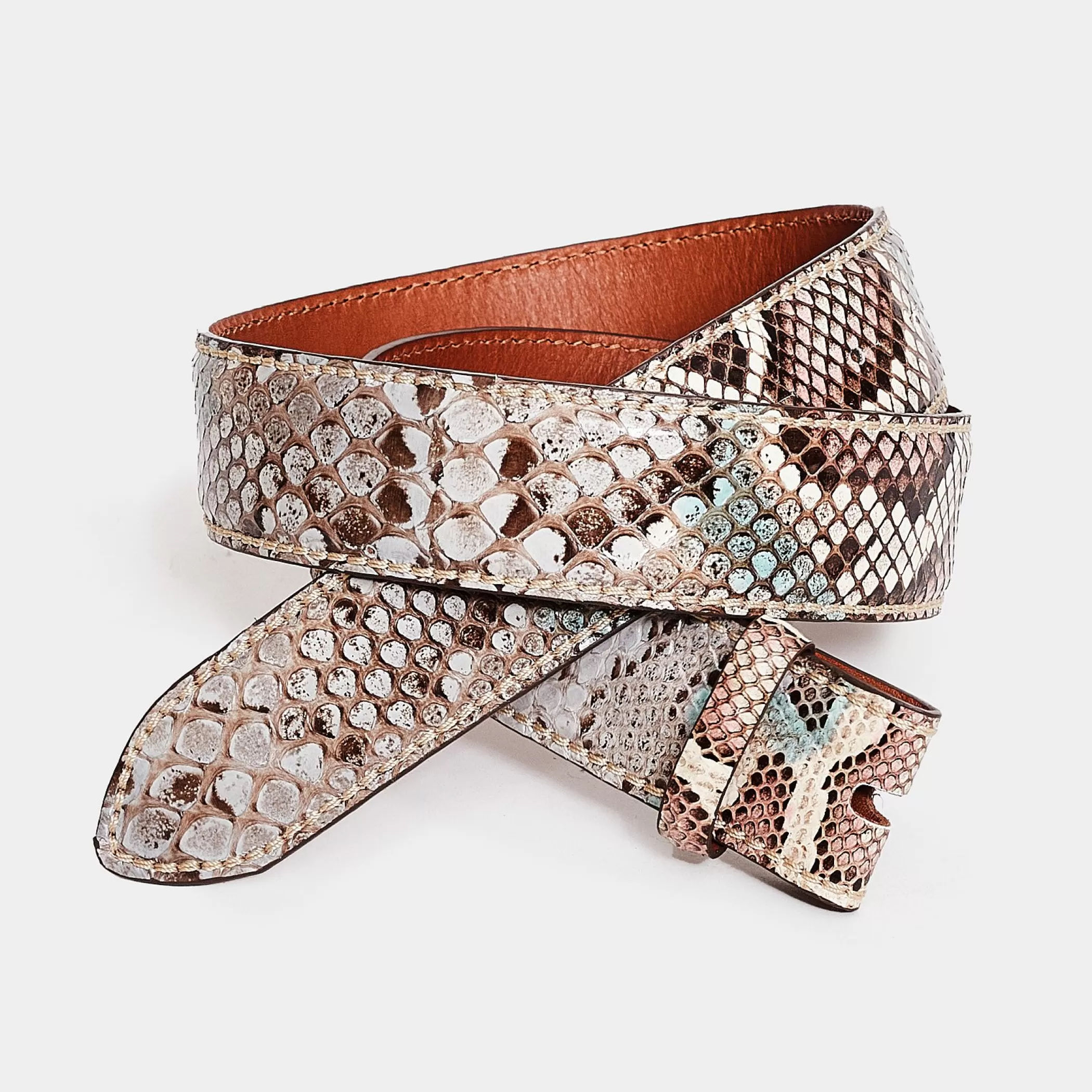 Reptile's House Belts>Ibiza-Python Belt Beige