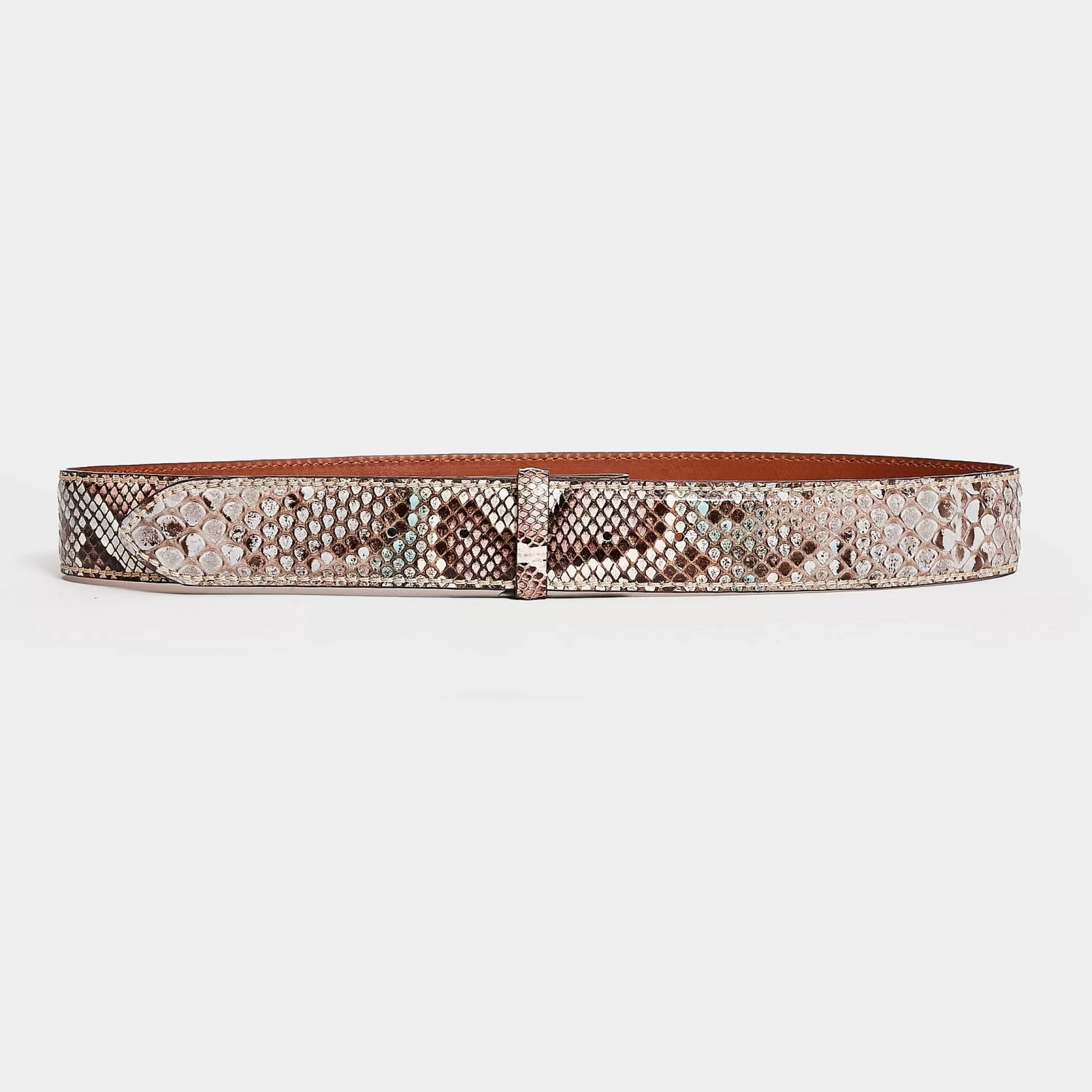 Reptile's House Belts>Ibiza-Python Belt Beige