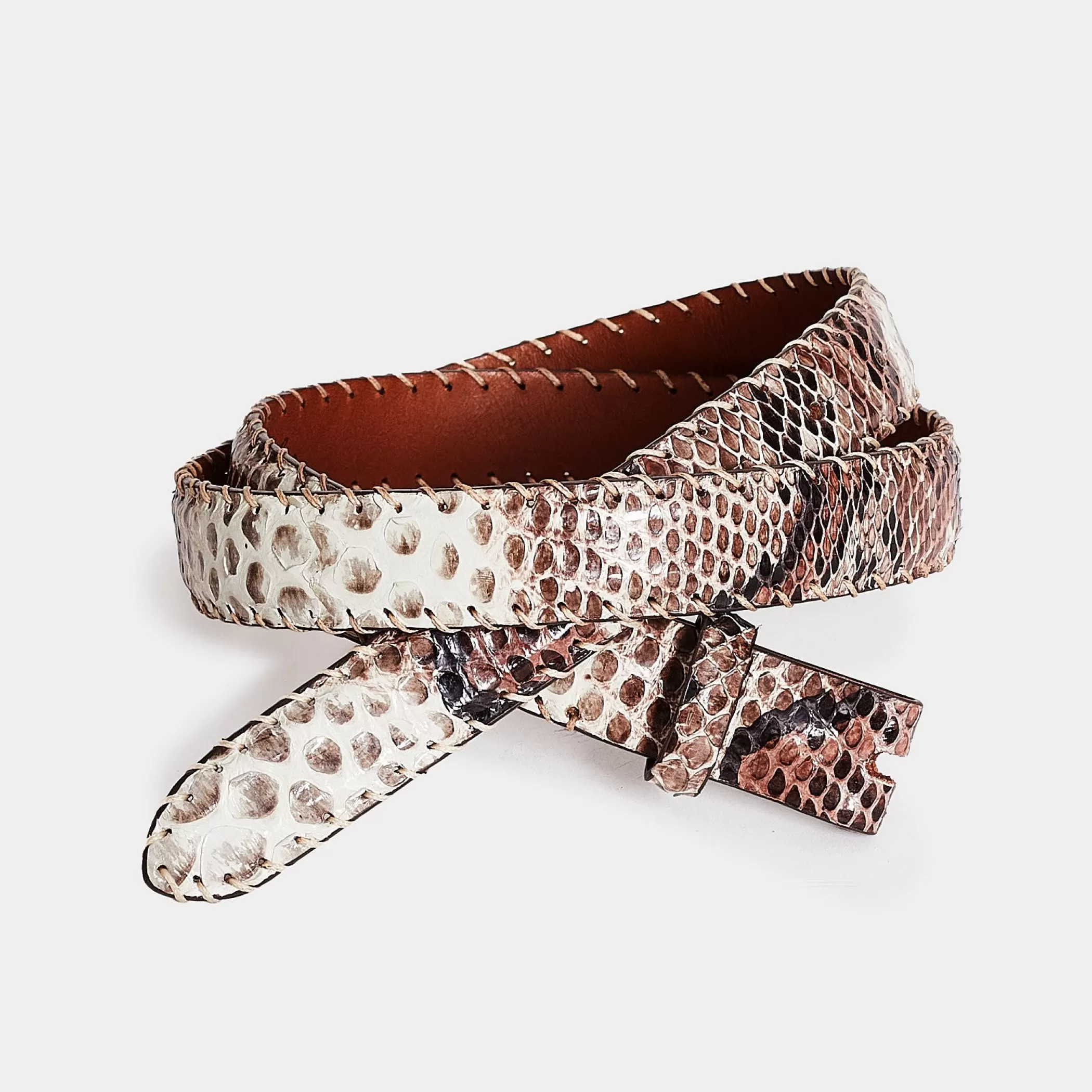 Reptile's House Belts>Jacey-Python Belt Corda Dark