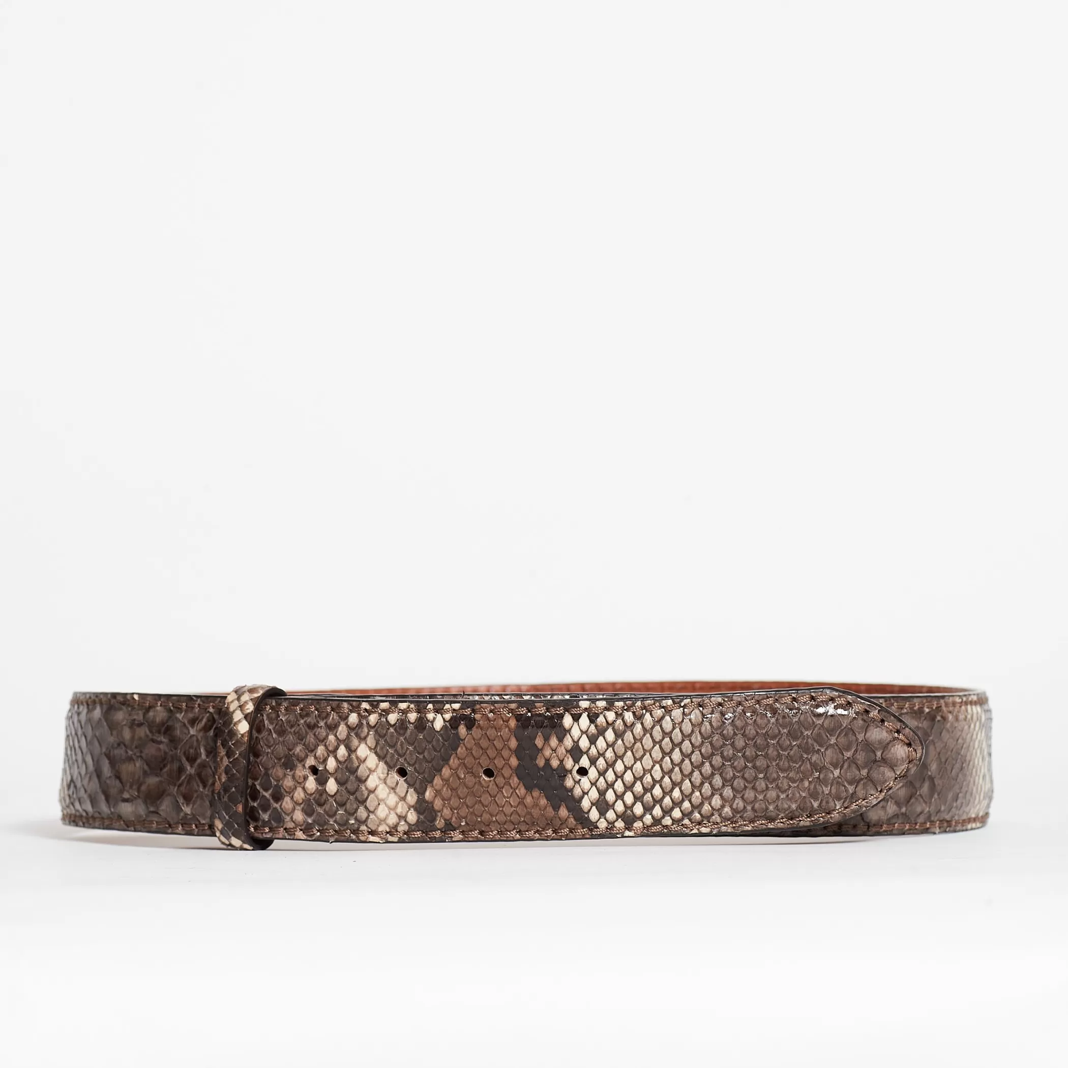 Reptile's House Belts>Jean-Python Belt Brown
