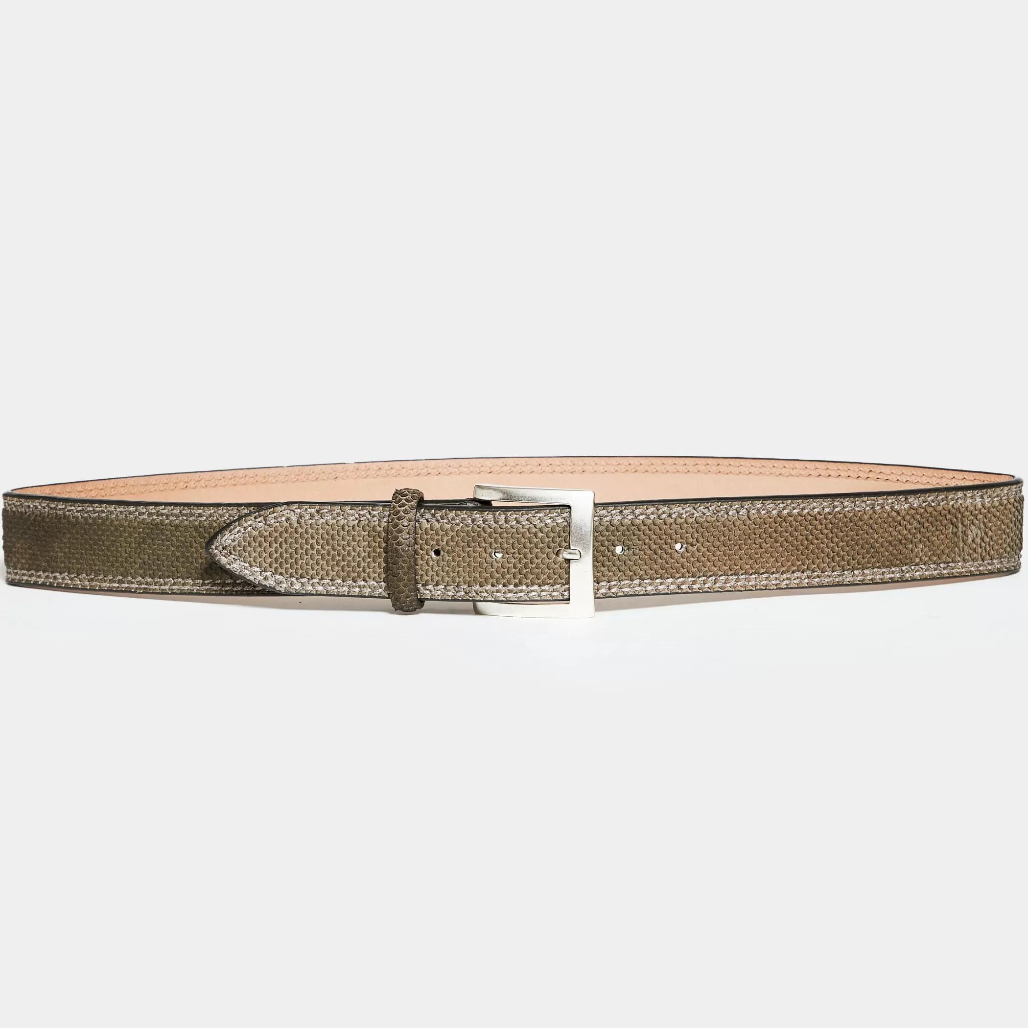 Reptile's House Belts>Jinju-Carved Leather Belt