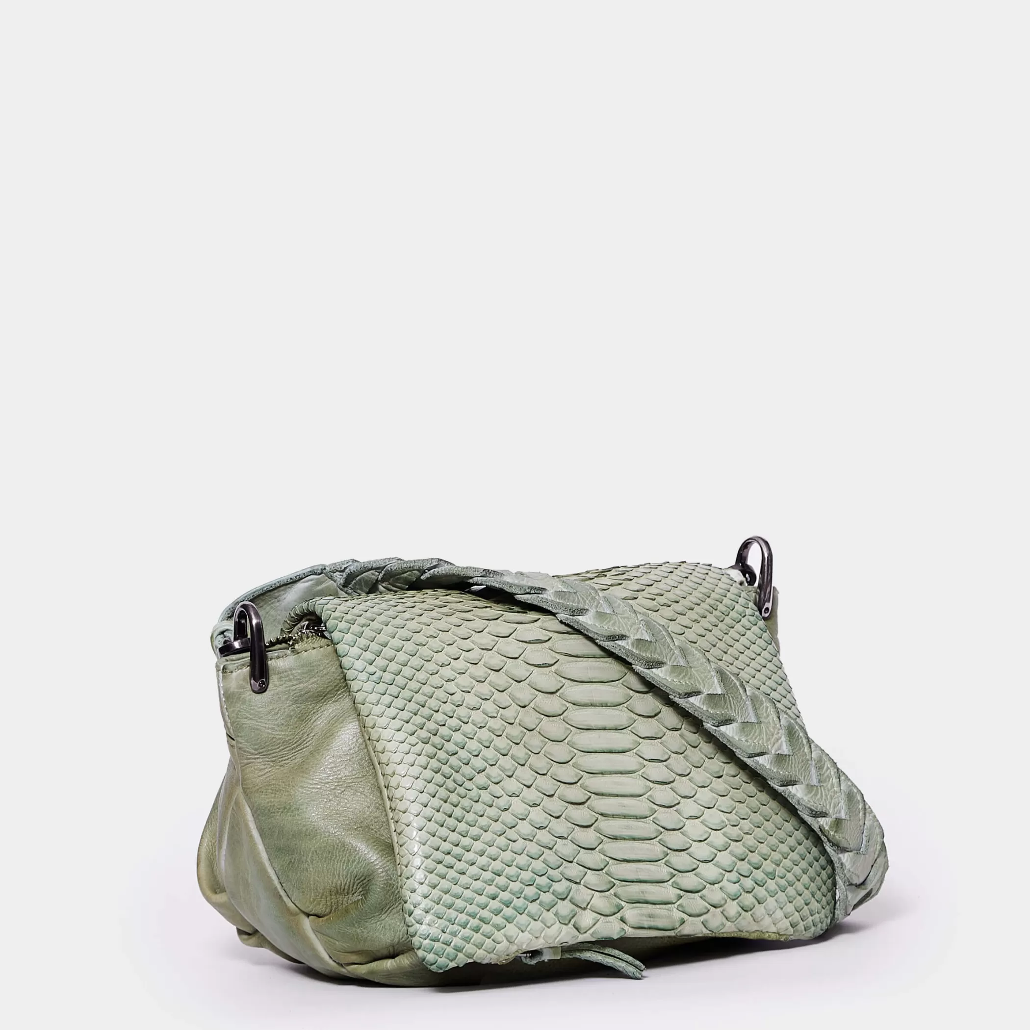 Reptile's House Bags>Kiki-Clutch Green
