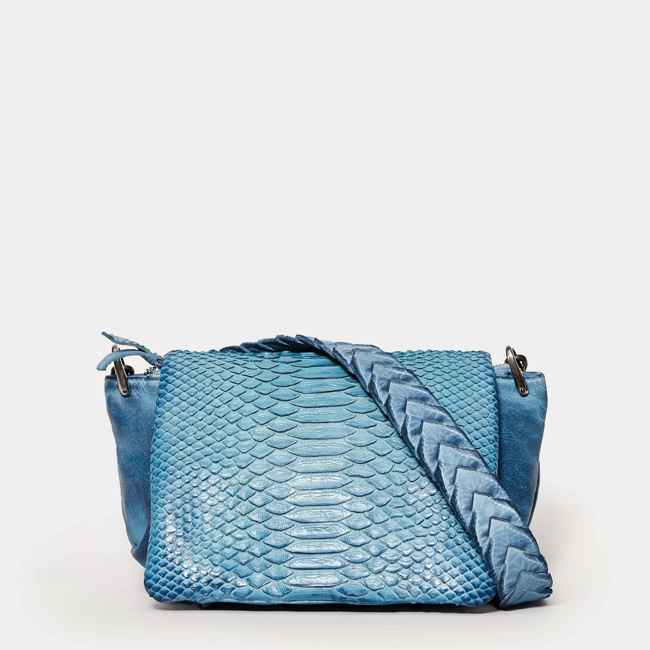 Reptile's House Bags>Kiki-Turquoise Clutch