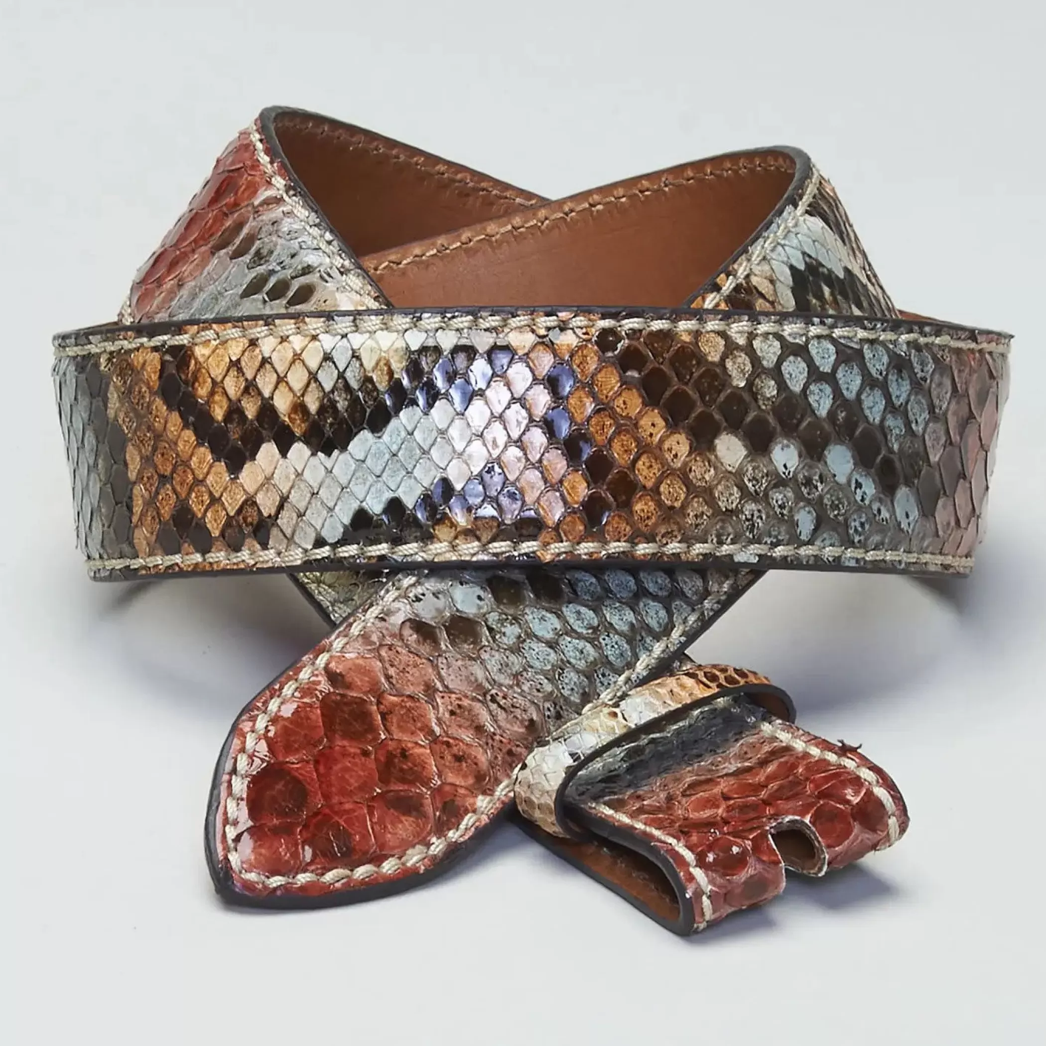 Reptile's House Belts>Maur-Python Belt Multicolor