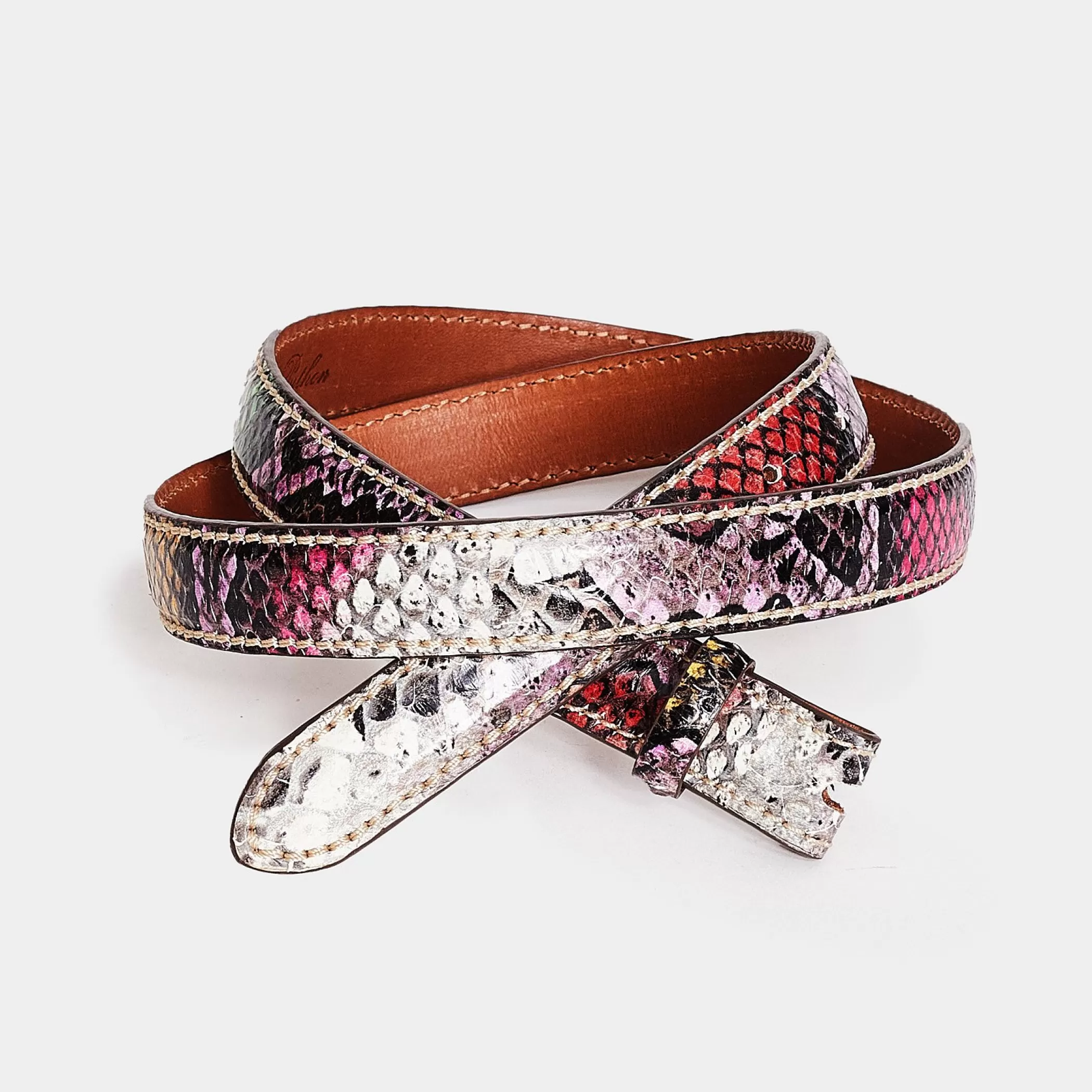 Reptile's House Belts>Nairobi-Python Belt Multicolor