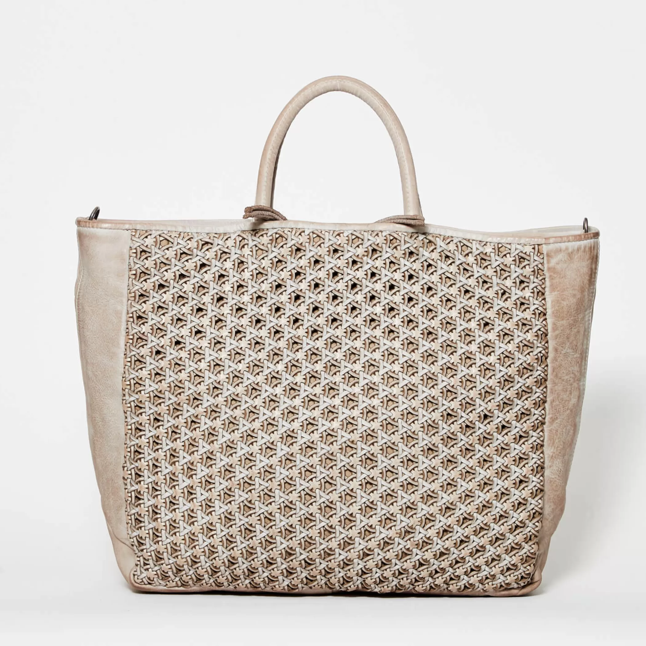 Reptile's House Bags>Nora-Cream Walnut Handbag