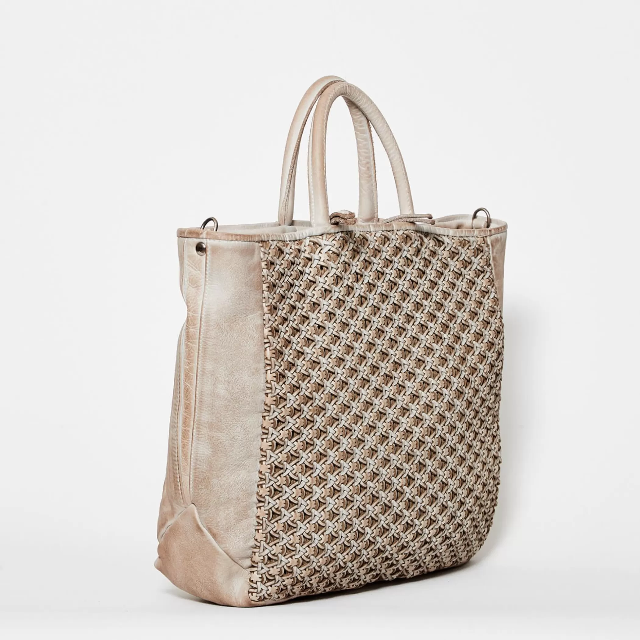 Reptile's House Bags>Nora-Cream Walnut Handbag