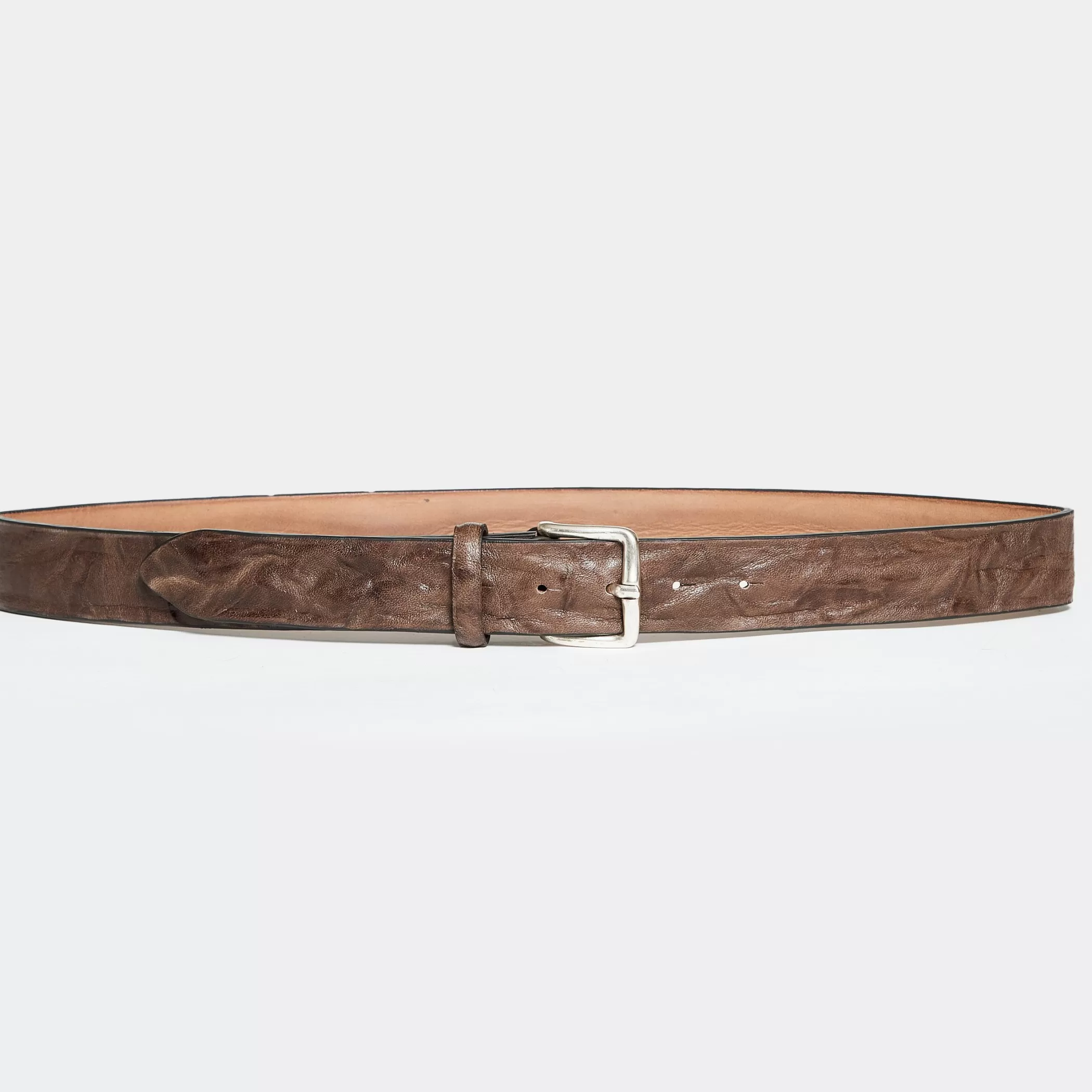Reptile's House Belts>Oakland-Leather Belt Brown