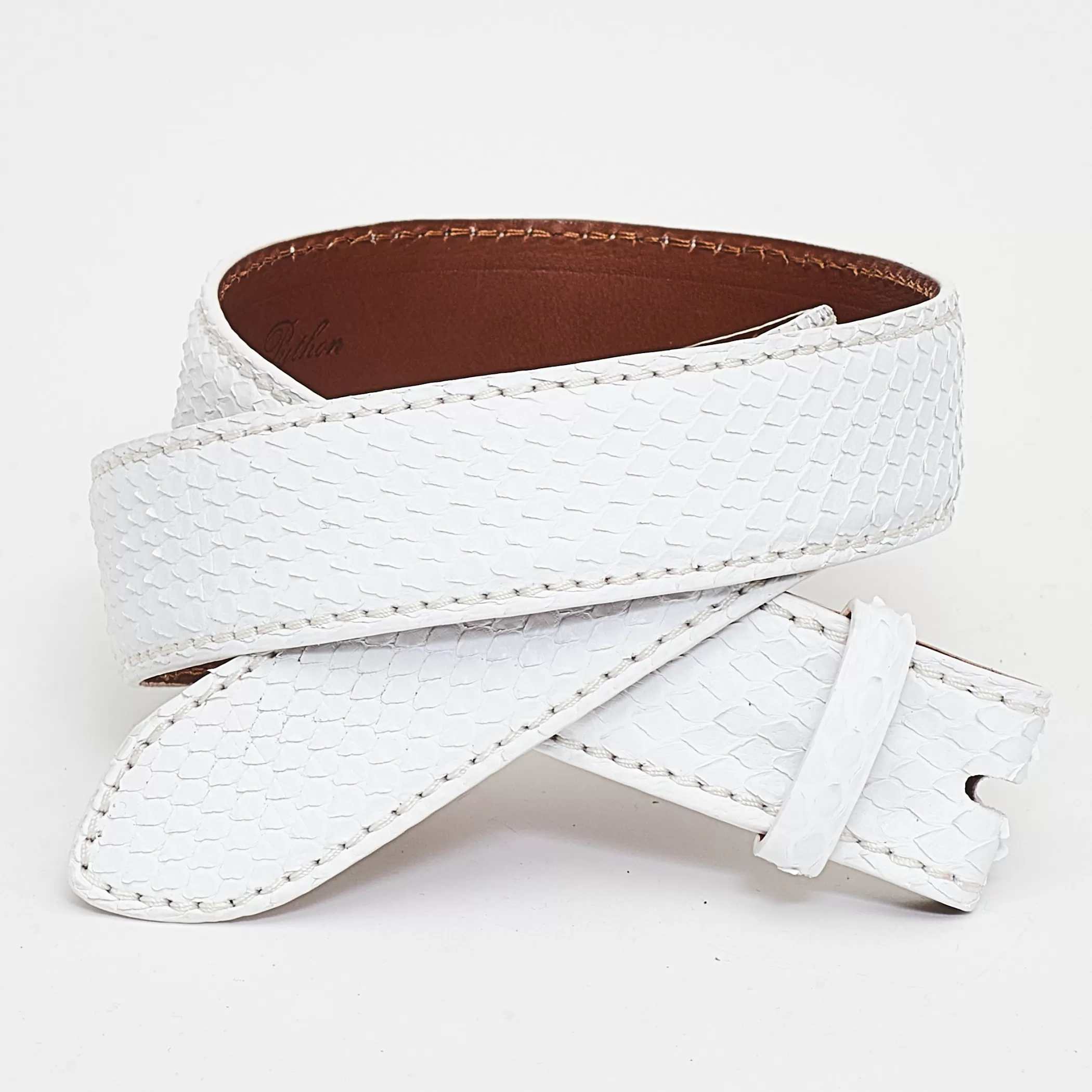 Reptile's House Belts>Paloma-Python Belt White