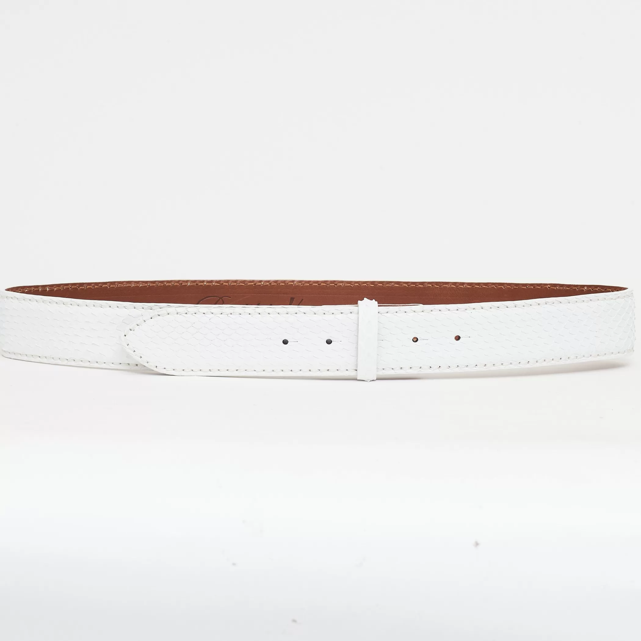 Reptile's House Belts>Paloma-Python Belt White