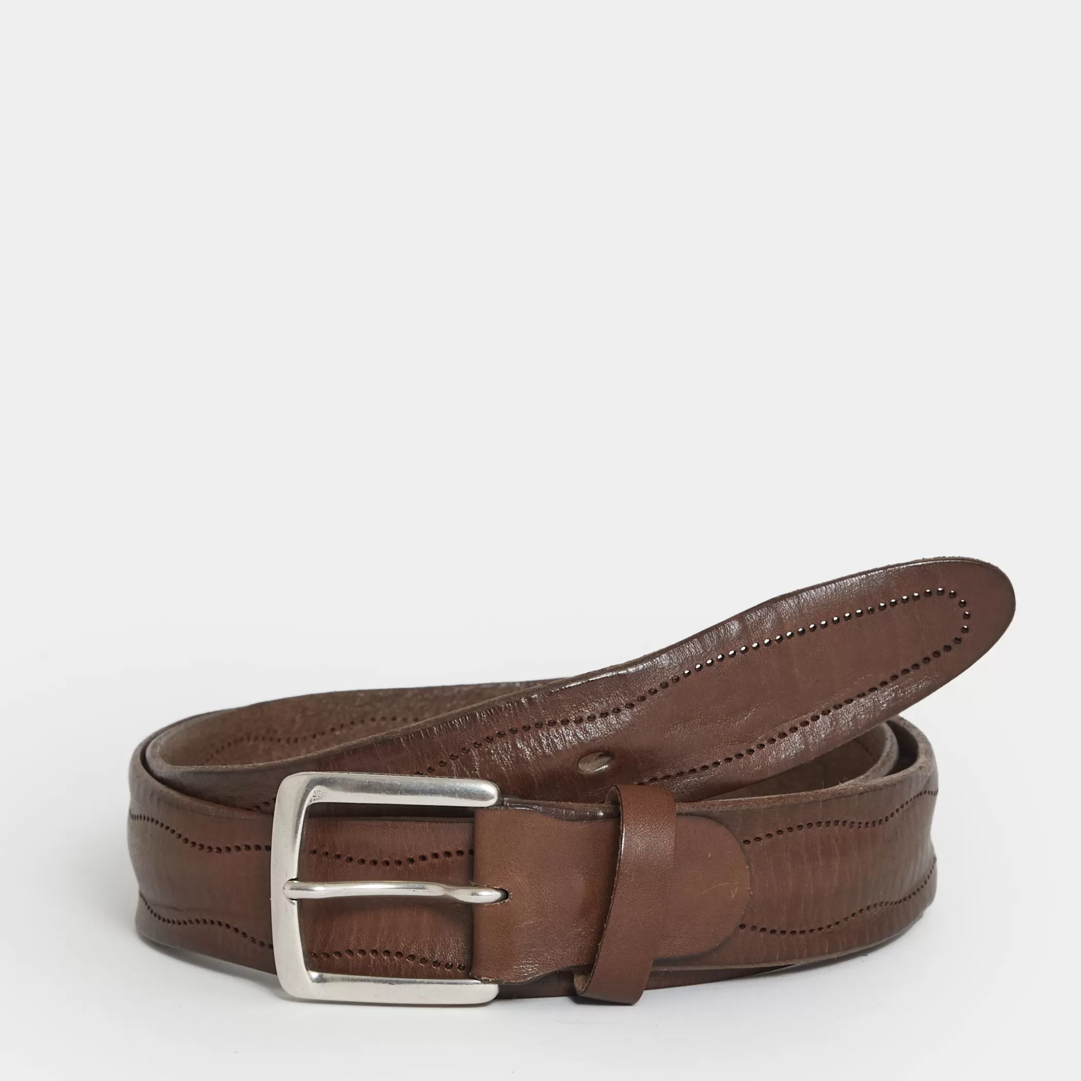 Reptile's House Belts>Sara-Leather Belt Brown