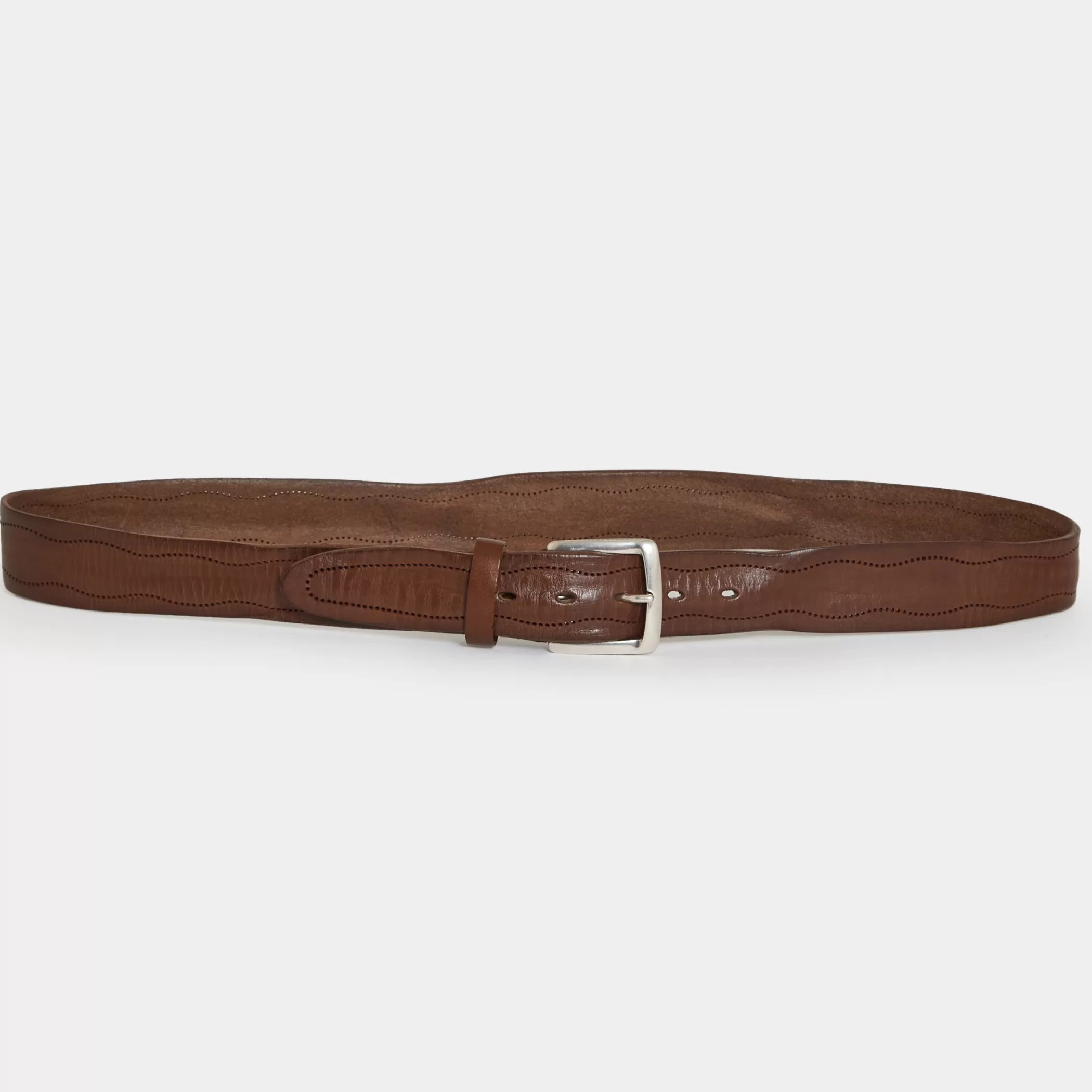Reptile's House Belts>Sara-Leather Belt Brown
