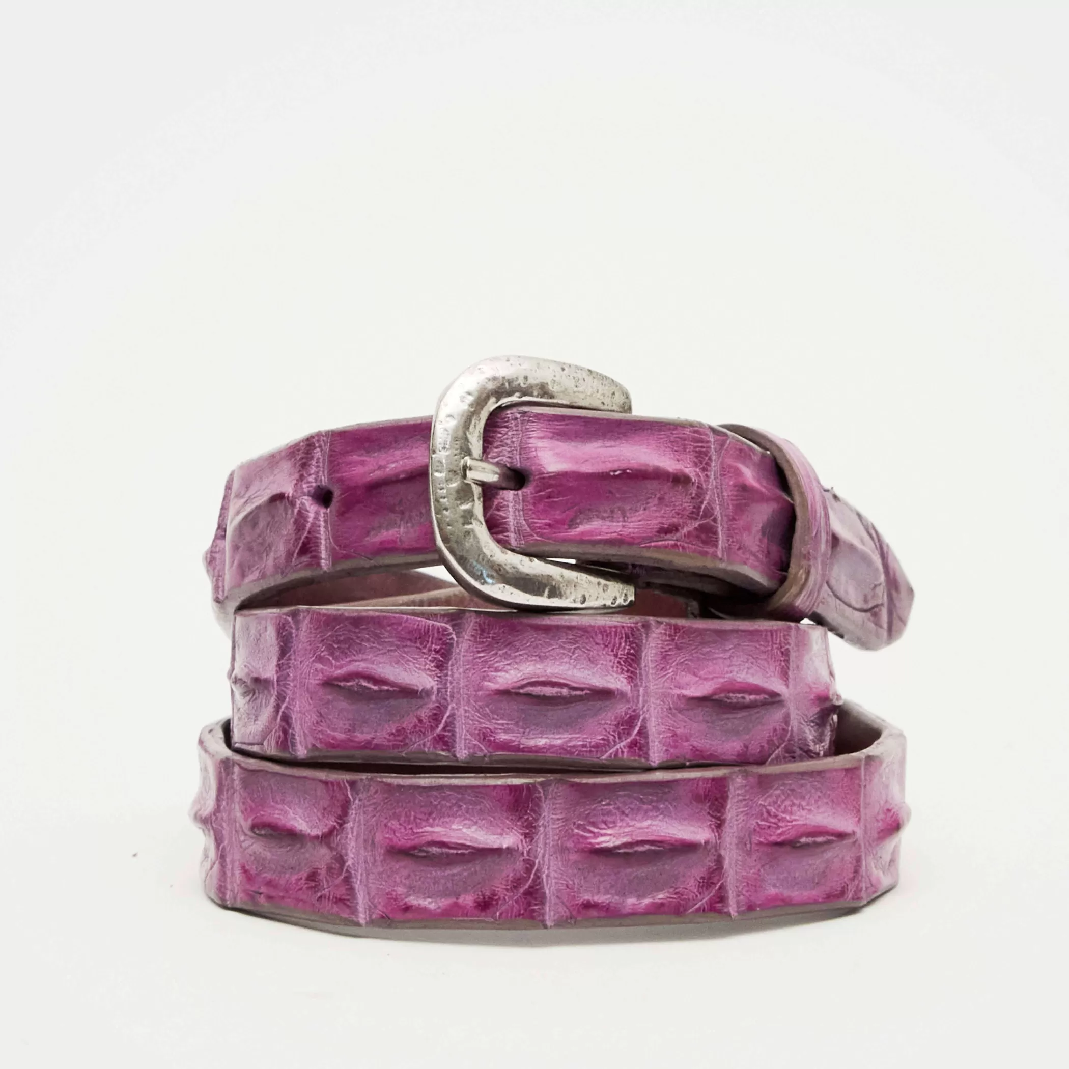 Reptile's House Belts>Savanna-Crocodile Back Belt Purple