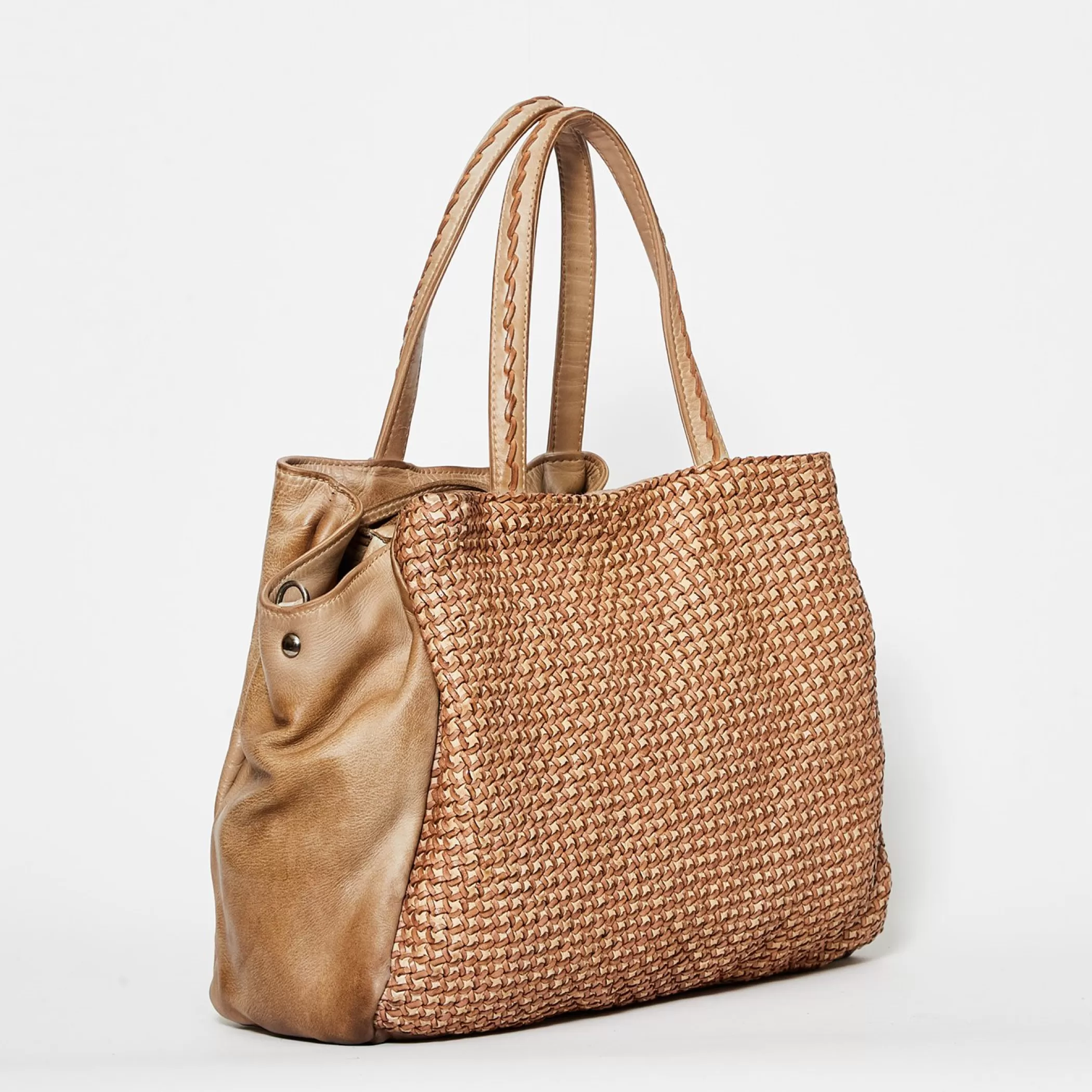 Reptile's House Bags>Star-Walnut Handbag