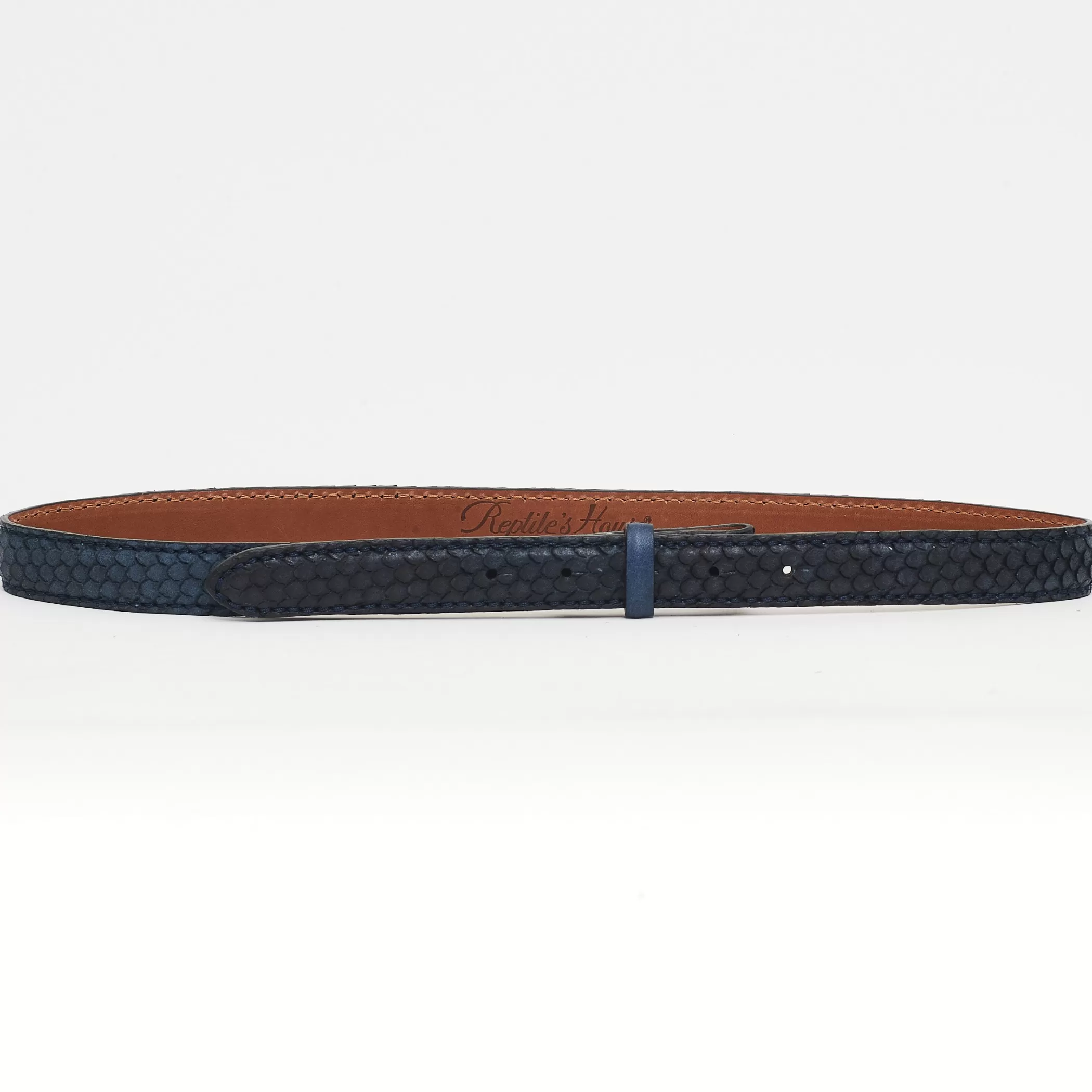 Reptile's House Belts>Toledo-Leather Belt Night Blue