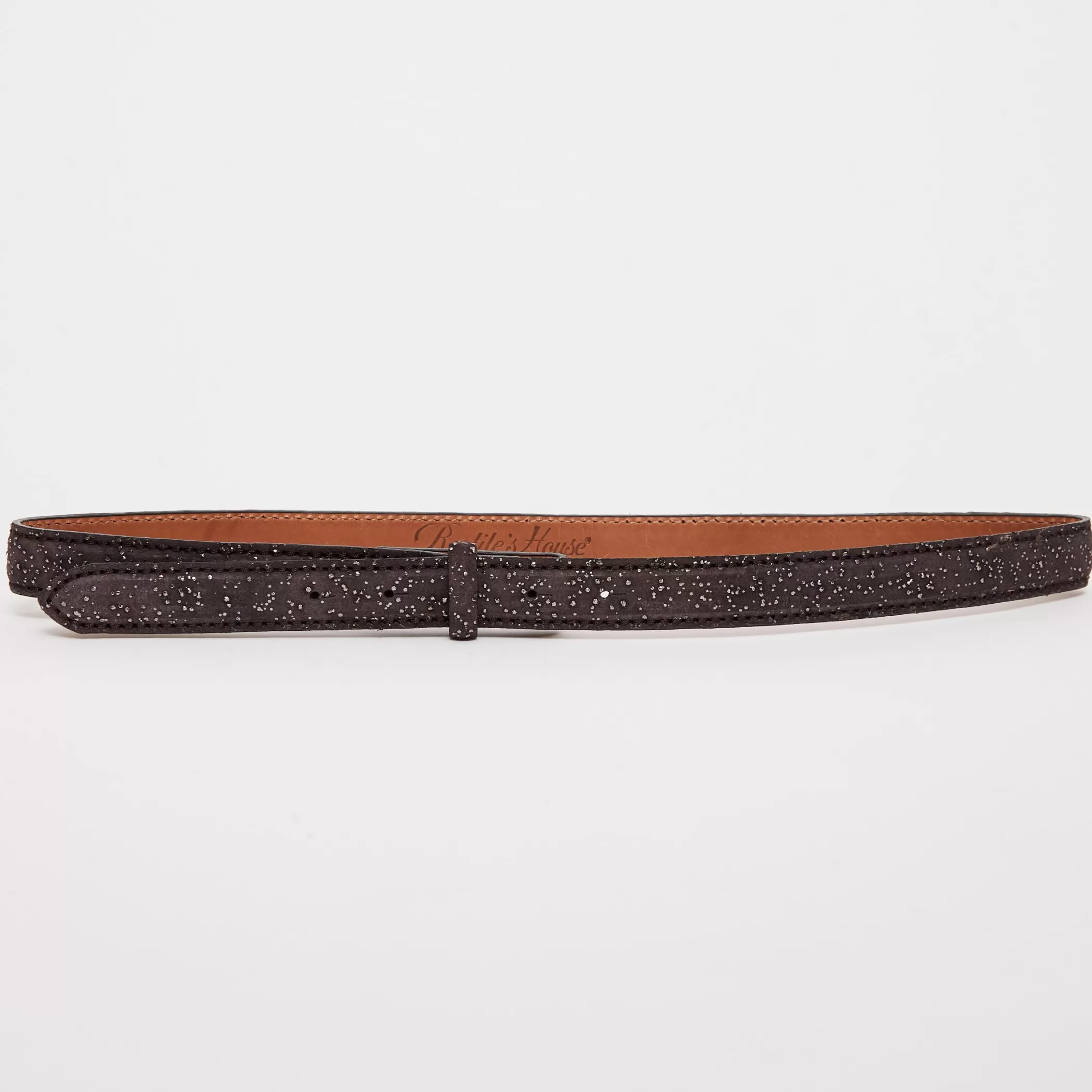 Reptile's House Belts>Vylda-Leather Belt With Rhinestones