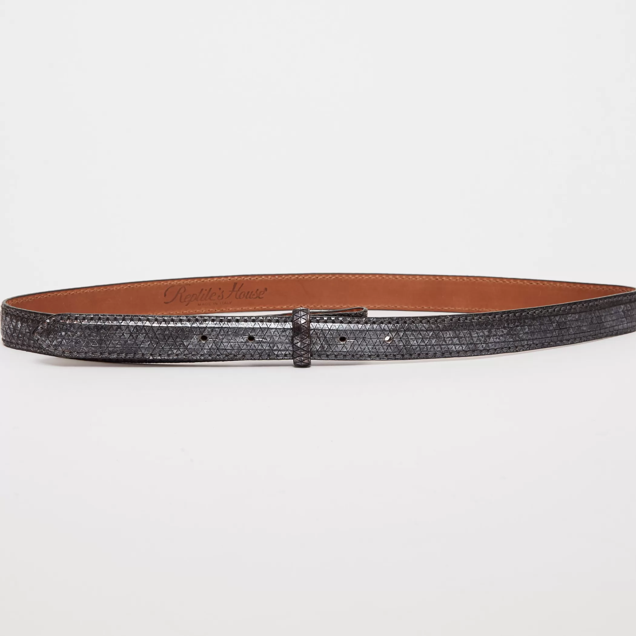 Reptile's House Belts>Ylwa-Engraved Leather Belt